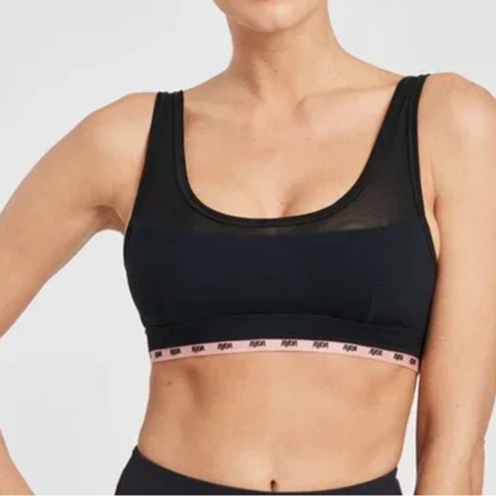 AYDA Black and Pink Sports Bra